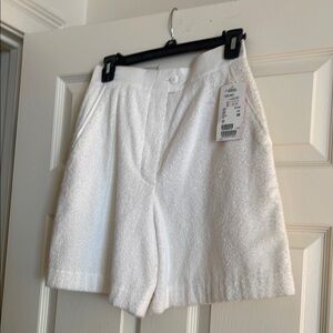 Escada Women's White Textured Shorts